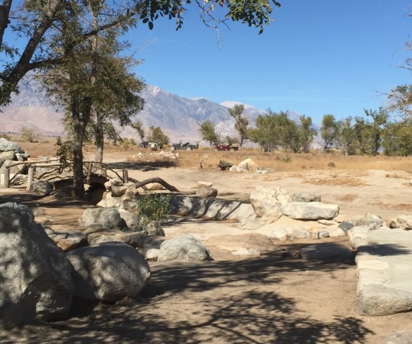 What is left of one of the Japanese Gardens