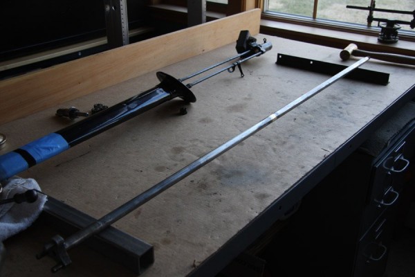 Super scientific check for straightness. Rolling it showed no bending.