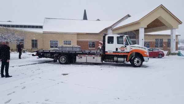 His last wish was to be hauled to his final resting place.