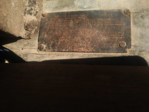 Patent plate on firewall