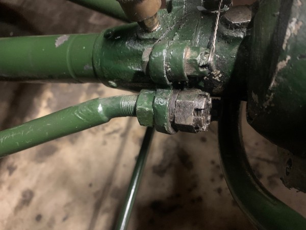 Nut on radius rod