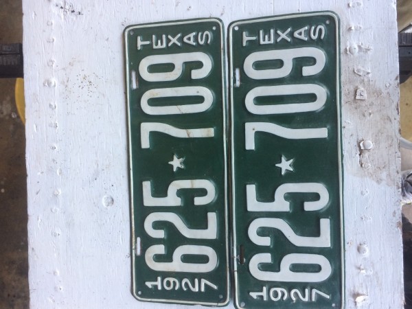 pair 1927 Texas plates...$350
