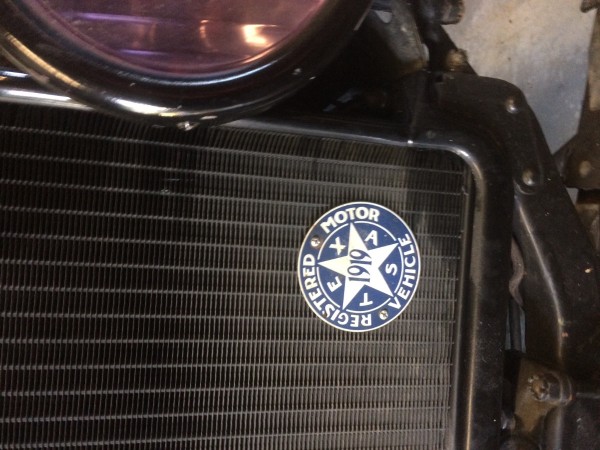 1919 Texas plate