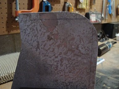 Aluminum cut to correct radius