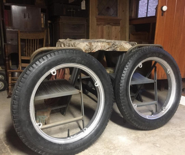 Repainted rims with brand new Lucas Tires.