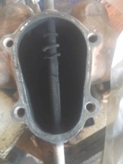 crack in mixture tube below the coiled heat sink wire