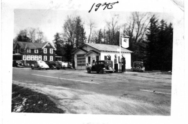 The wood garage that burned in 1964