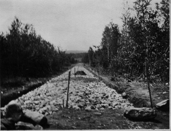 When the trail was built in 1912-14 they used stones from the stonewalls of local farms.