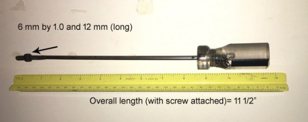 Allen Screw Driver- thanks to Reid Welch's post