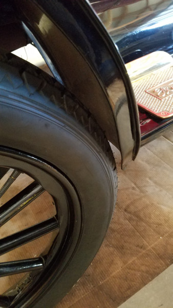 clearance issue to the lower front of the fender