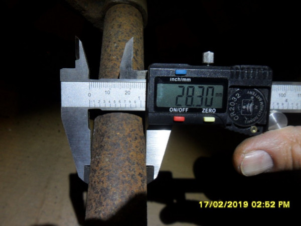 Diameter axle