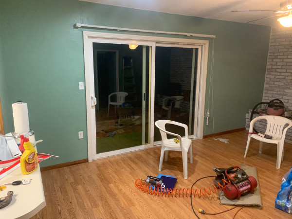 New patio door and new floor