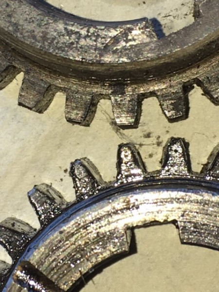 worn vs. intact teeth