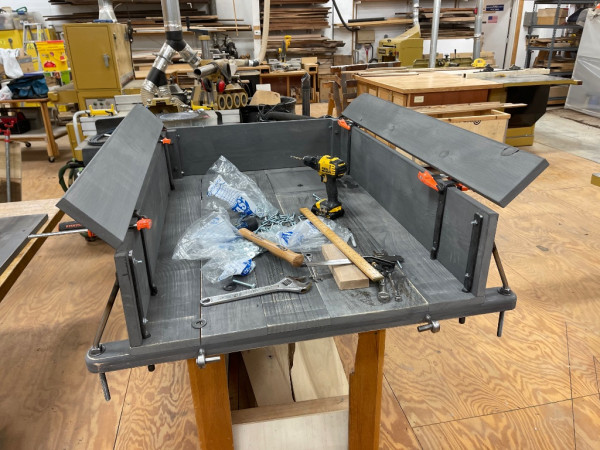 With this home built bed going on it
