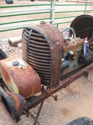 Mounted the grill and have been working on the steering, built a jack shaft to tie into the original drag link.