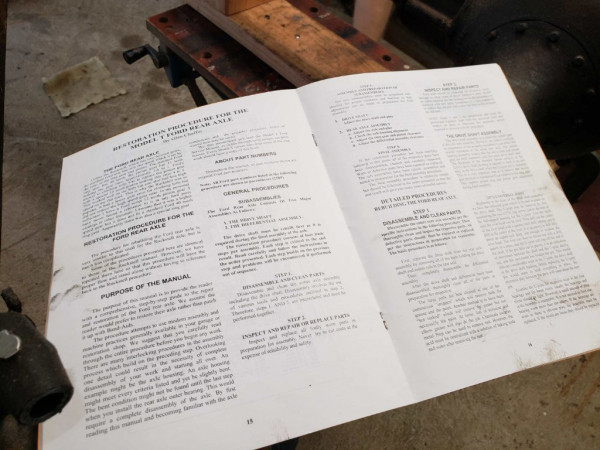 Rear axle manual by Mr. Chaffin. Always good to have a good reference when you don't do this every day.