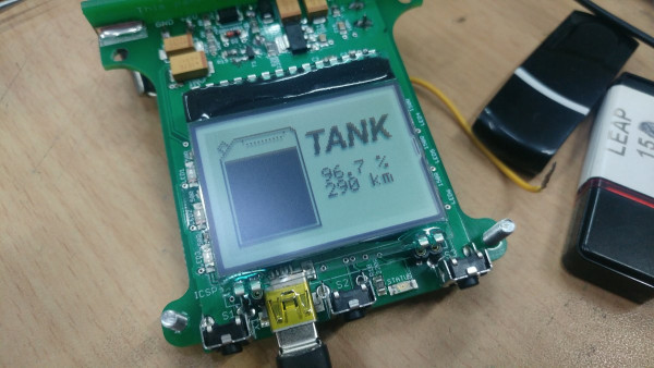 The PCB behind my dashboard. Here I am testing the display.