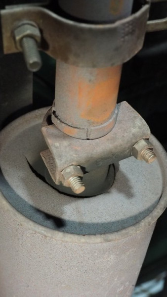 Time for a new muffler and exhaust pipe.